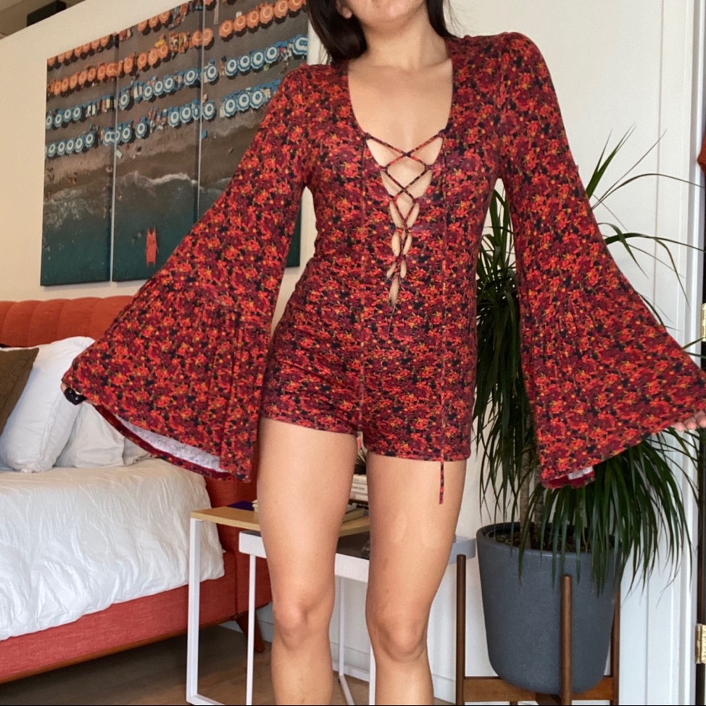 Free People Bell Sleeves Jumpsuit